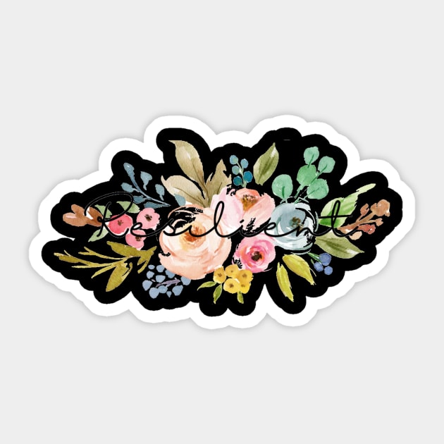 Resilient Bouquet Sticker by Designs by Katie Leigh